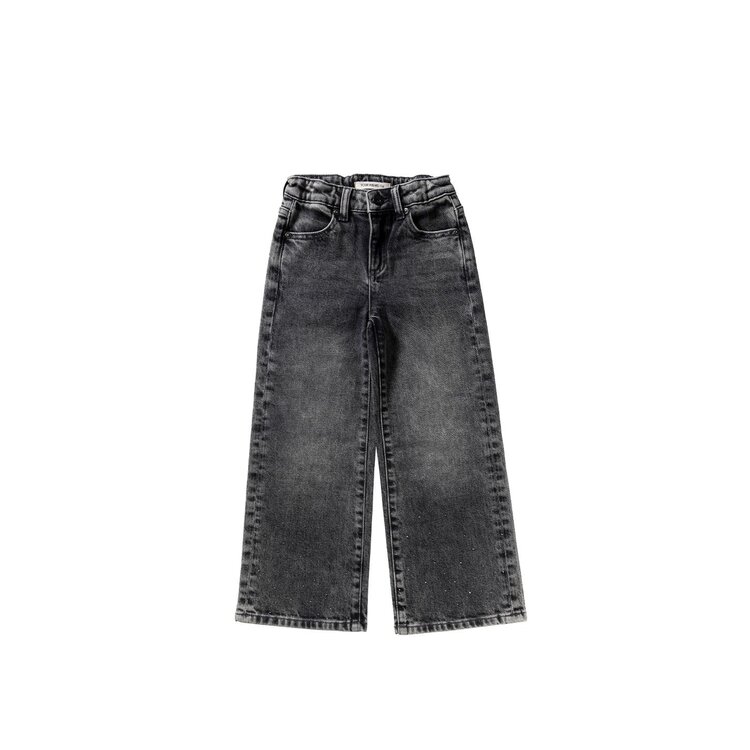 YourWishes Stretch denim wide leg glitter jeans - 922 acid Grey