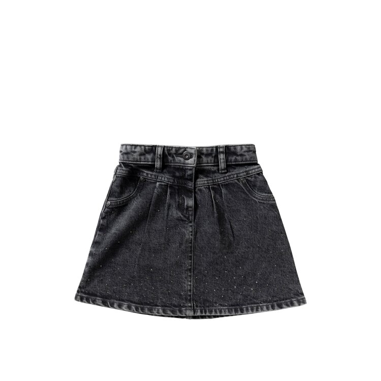 YourWishes Stretch Denim glitter skirt - 922 acid grey