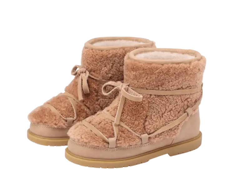 Donsje Amsterdam Cassia Boots - Beige Curly Sheep Wool
