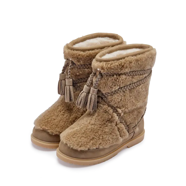 Donsje Amsterdam Myril Boots - Stone Sheep Wool