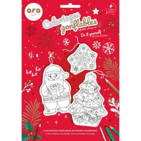 Ara Créative Opblaasbare kleurplaat - Kerst