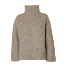 Selected Gabrielle Knit High Neck - Steel Grey MElange