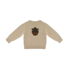 Donsje Amsterdam Denn Merino Wool Sweater Bear - Biscotti Melange