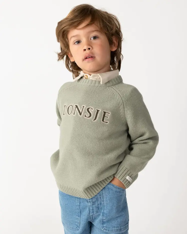 Donsje Amsterdam Fionn Merino Wool Sweater - Desert Green