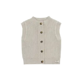 Donsje Amsterdam Tjitske Vest - White Sand Melange