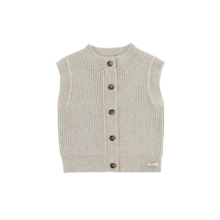 Donsje Amsterdam Tjitske Vest - White Sand Melange