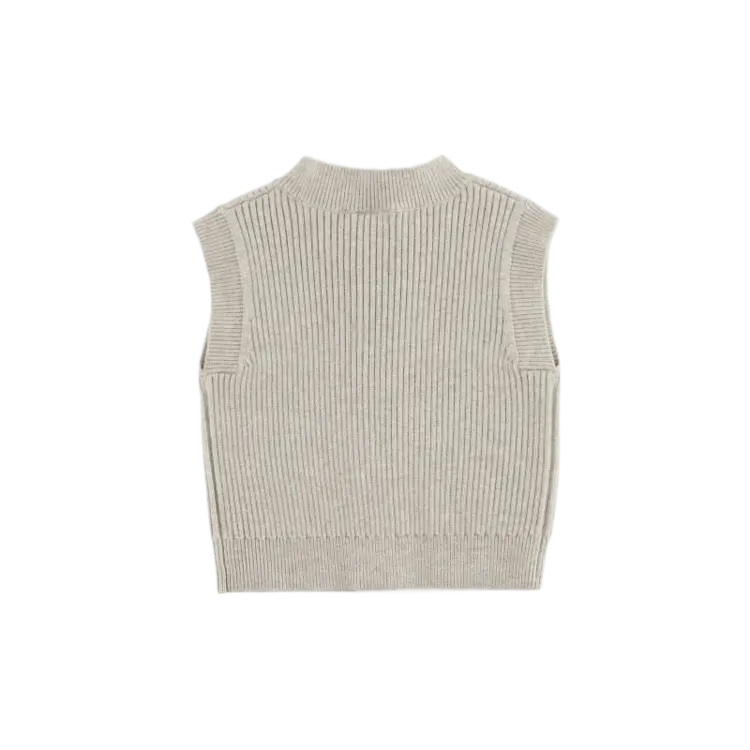 Donsje Amsterdam Tjitske Vest - White Sand Melange
