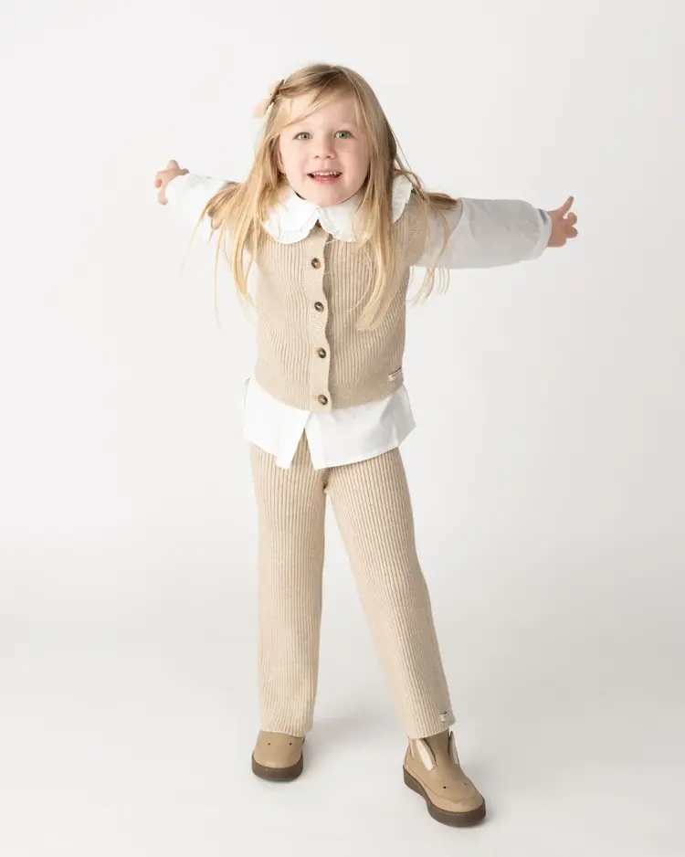 Donsje Amsterdam Yven Trousers - White Sand Melange