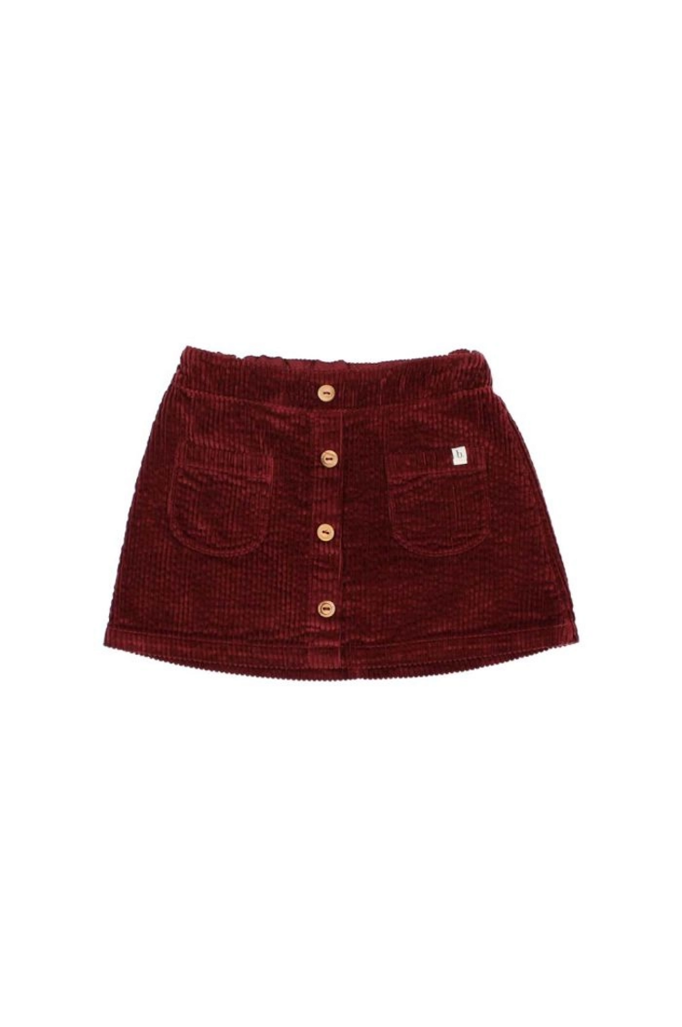 Búho Corduroy Skirt - Burgundy