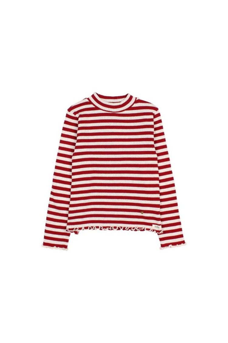 Búho Fancy Stripes T-Shirt - Burgundy