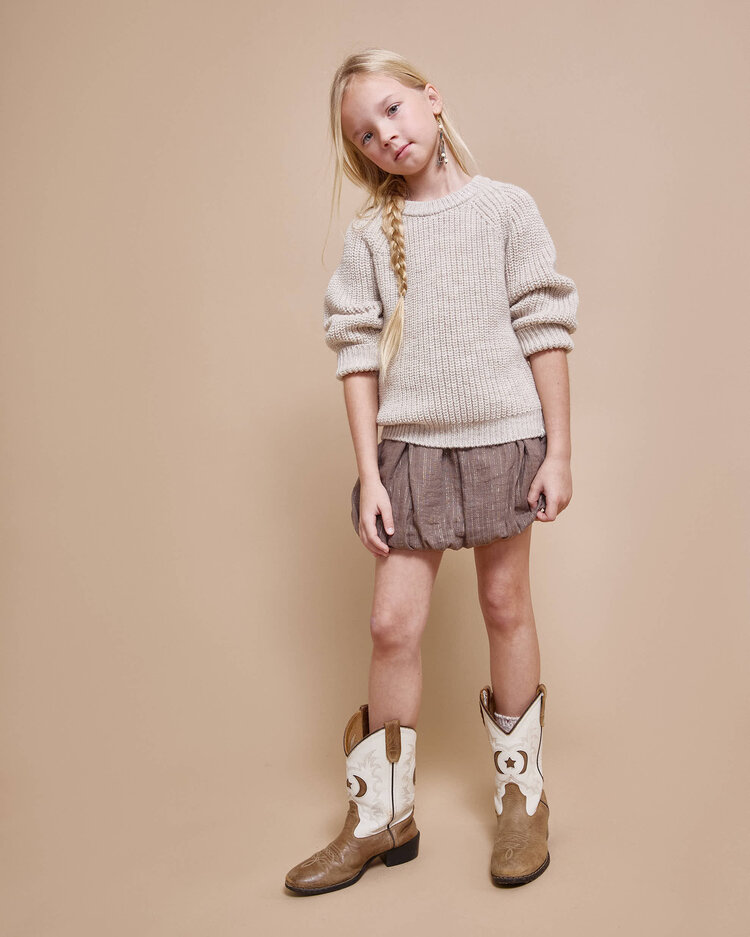 Búho Lurex Skirt - Taupe