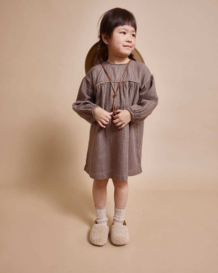 Búho Lurex Dress - Taupe