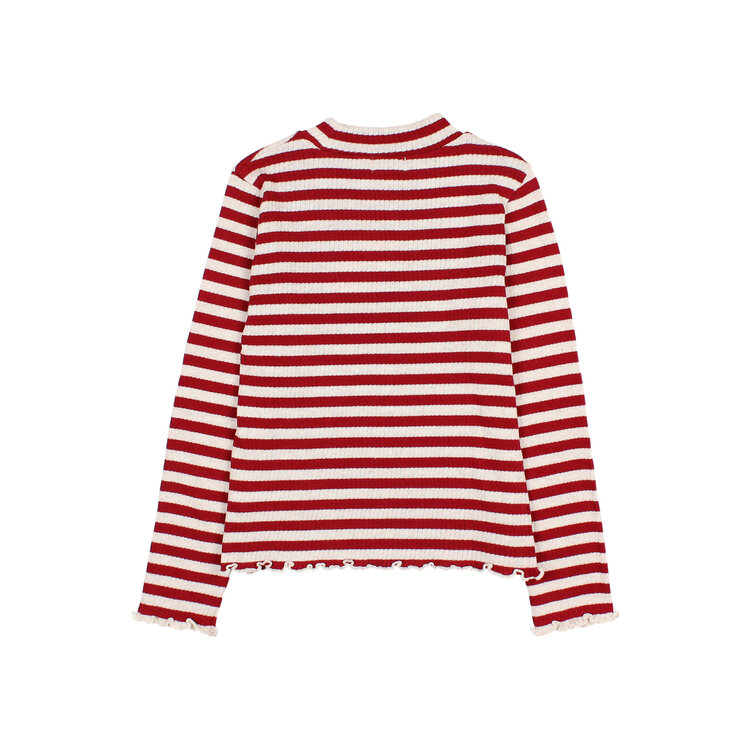 Búho Fancy Stripes T-Shirt - Burgundy