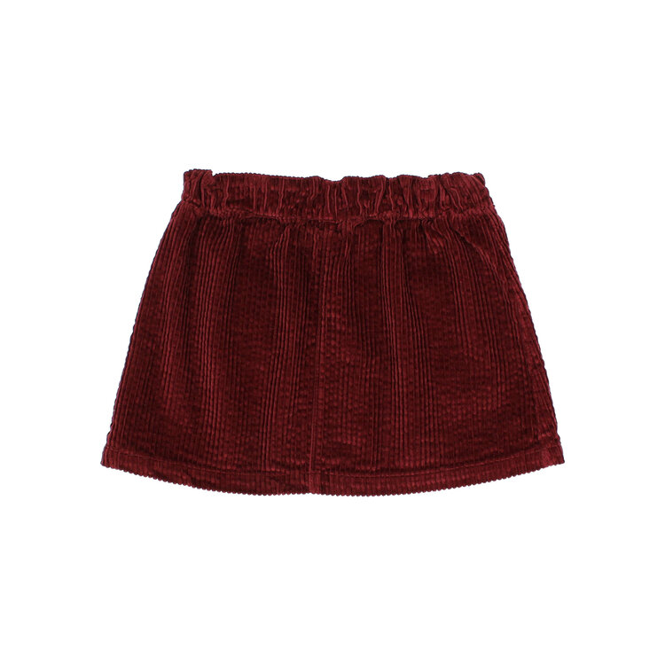Búho Corduroy Skirt - Burgundy