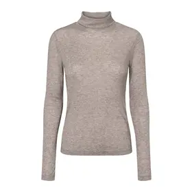 esmé studios Ellia Roll Neck Top - Brownie Melange