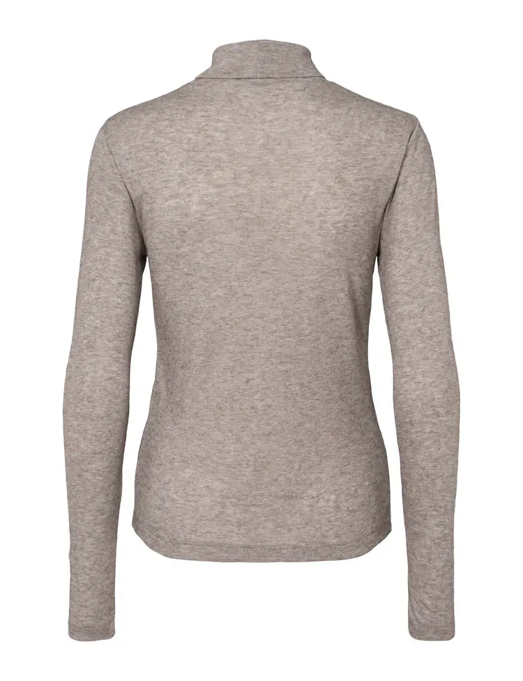 esmé studios Ellia Roll Neck Top - Brownie Melange