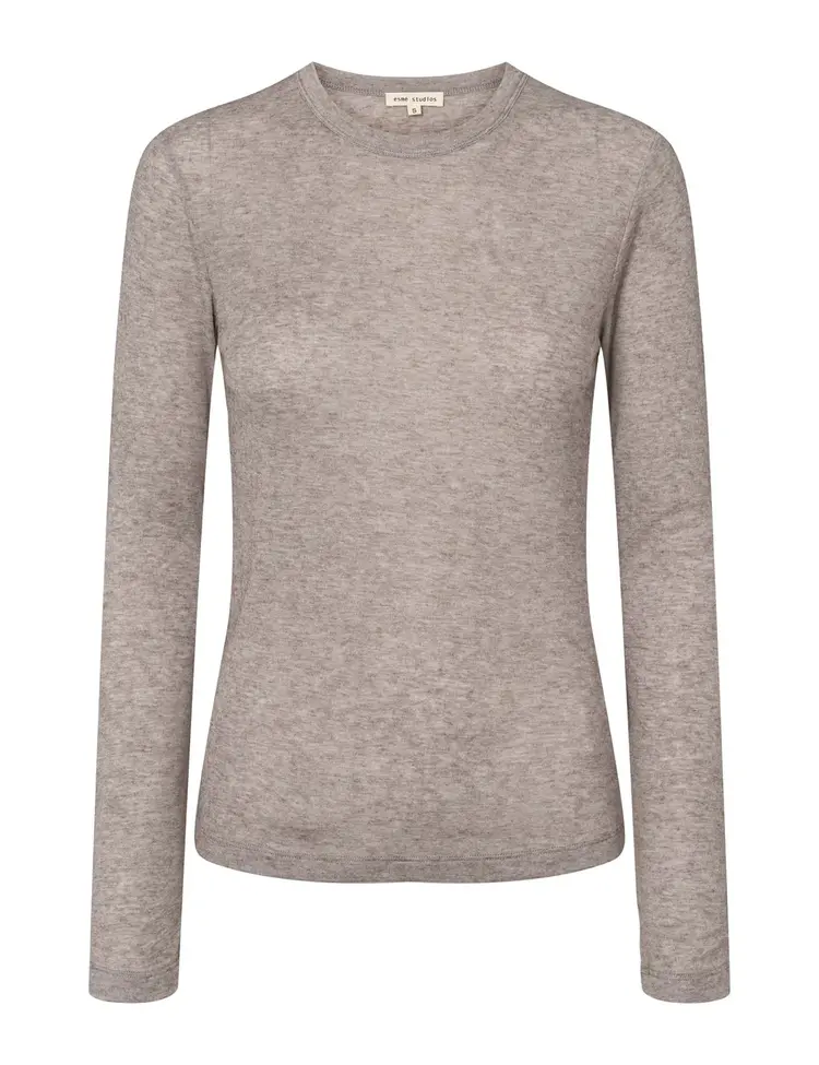 esmé studios Ellia LS Top - Brownie Melange