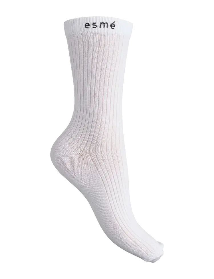 esmé studios Mei Socks 2pak - Snow White/Black