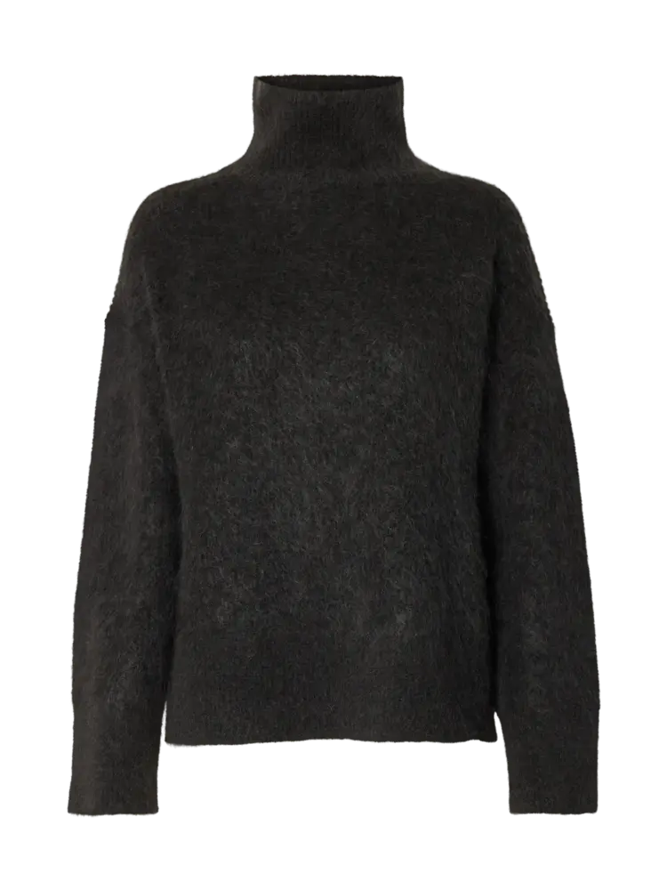 Selected Mira Mohair Knit High - Asphalt