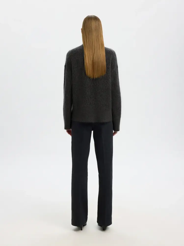 Selected Mira Mohair Knit High - Asphalt