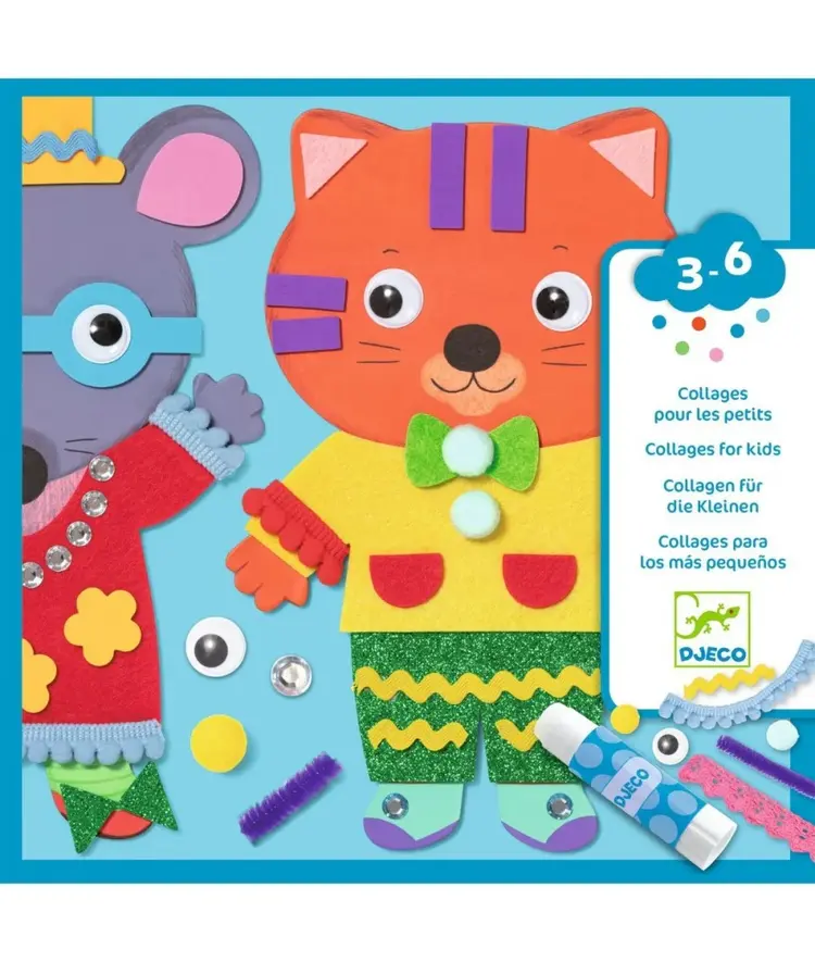 Djeco Collages voor kinderen - Schattige dieren
