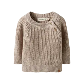 Lil'Atelier Baby Rokko LS Knit - Oxford Tan
