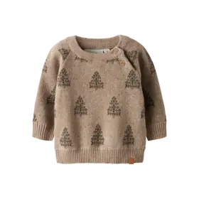 Lil'Atelier Baby Galto Bob LS Knit - Oxford Tan