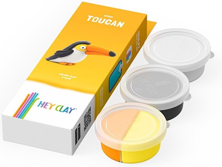 Hey-Clay Boetseerklei Toucan 3 cans