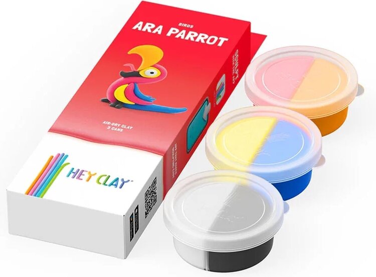 Hey-Clay Boetseerklei Ara Parrot 3 cans