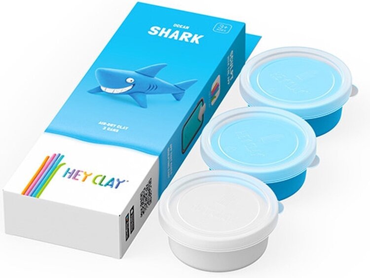 Hey-Clay Boetseerklei Haai 3 cans