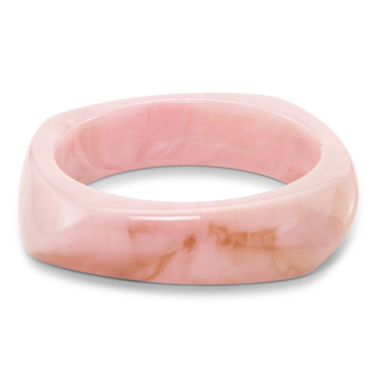 Sui Ava Chunky Bangle - Pink Marble