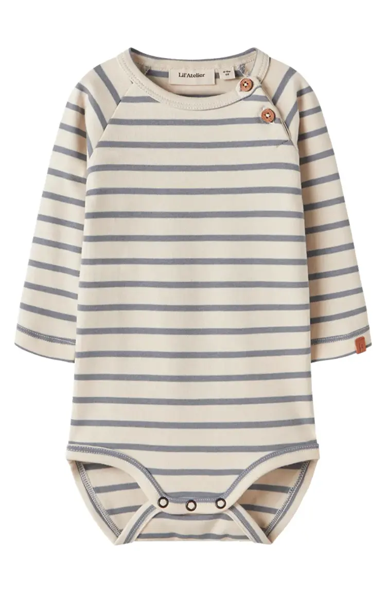 Lil'Atelier Baby Limia ls body - Turtledove stripes