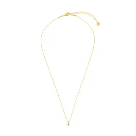 Orelia Micro Emerald Starburst Fine Collar Necklace - Gold Plated