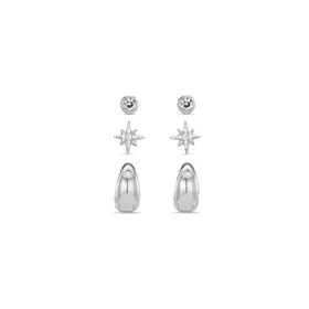Orelia Starburst Tiny Taper Ear Stacking Set - Sterling Silver Plated