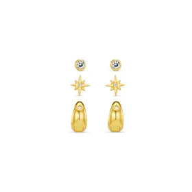 Orelia Starburst Tiny Tapered Ear Stacking Set - Gold Plated