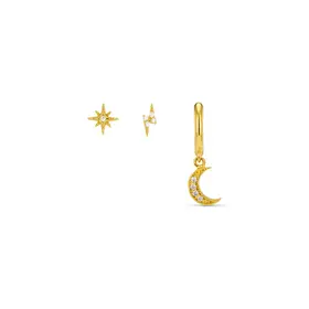 Orelia Lightning & Moon Ear Stacking Set - Gold Plated