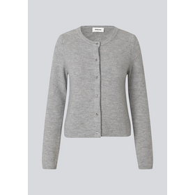 Modström Tree Short Knit Cardigan - Grey Melange