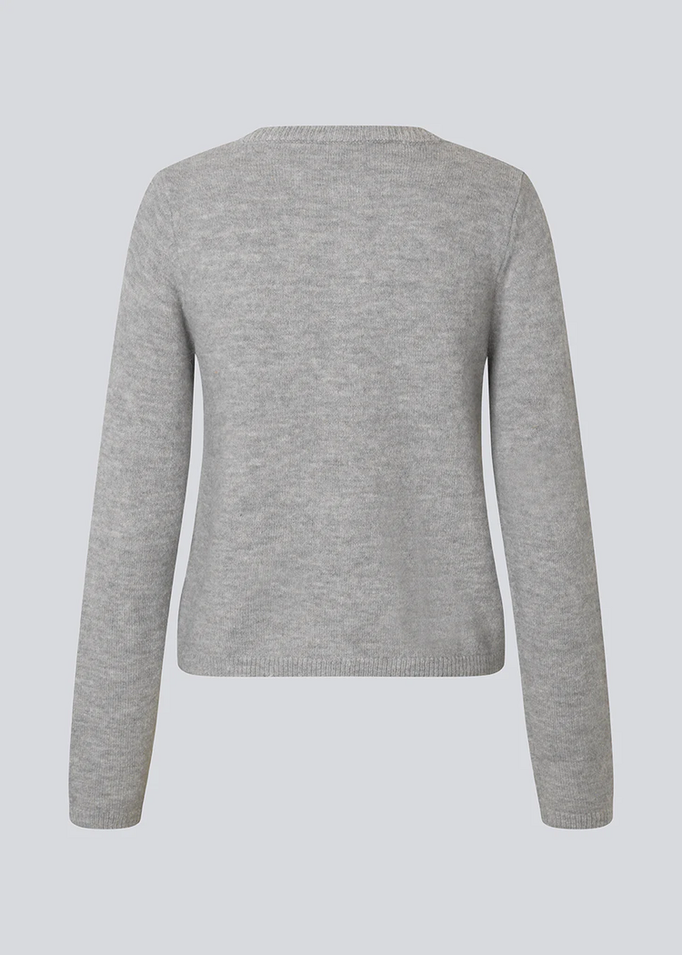 Modström Tree Short Knit Cardigan - Grey Melange