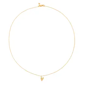 Bibi Camille Medium Heart Necklace Plain - Gold