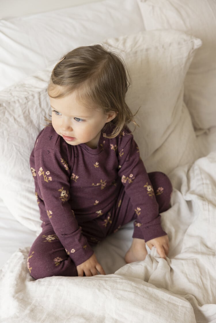 Feetje Pyjama Bonnie Bouquet - Wijn Melange
