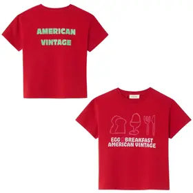 American Vintage T-Shirt fizvalley - Groseille vintage
