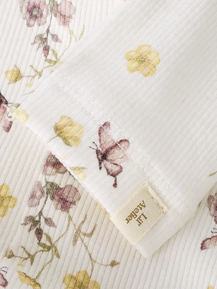 Lil'Atelier Baby Gavo Slim Legging - Coconut Milk Flower Mix