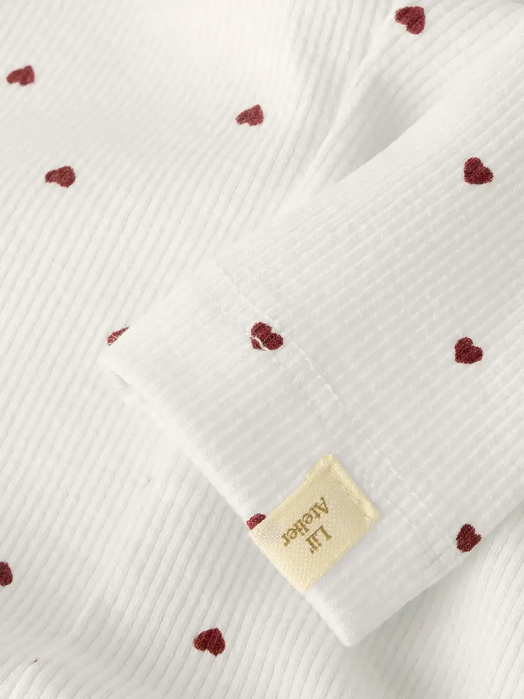 Lil'Atelier Baby Gago Slim Legging - Coconut Milk Heart