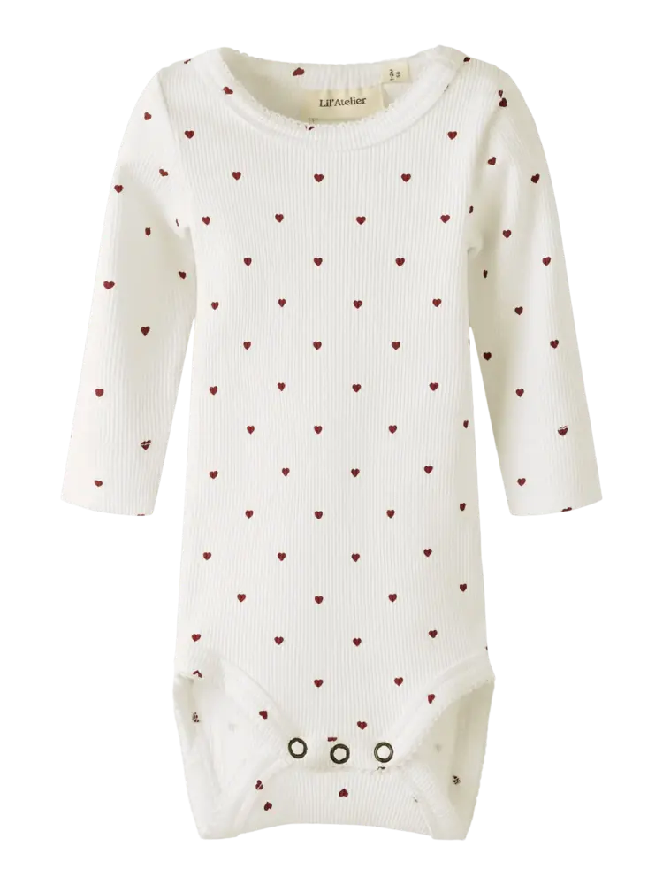 Lil'Atelier Baby Gago ls slim body - Coconut milk/Hearts
