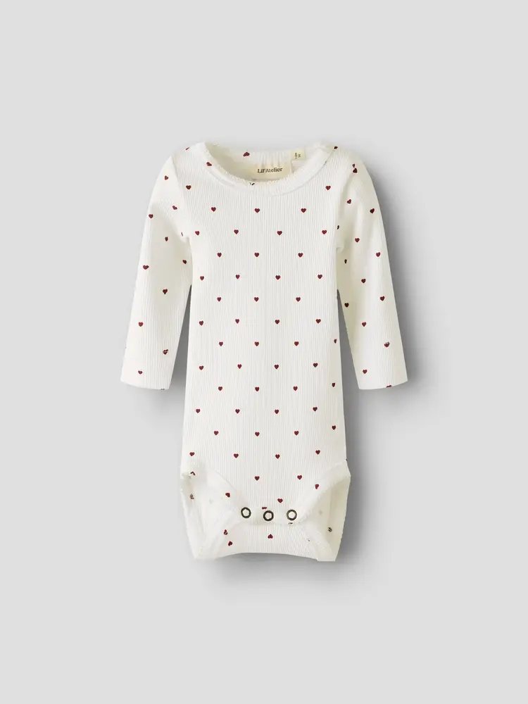 Lil'Atelier Baby Gago ls slim body - Coconut milk/Hearts