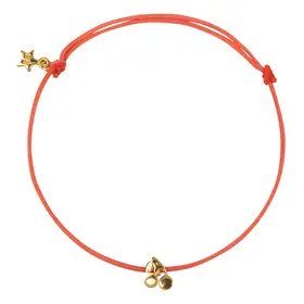 Bibi Camille Cherry Rope Bracelet Plain Pink Rope