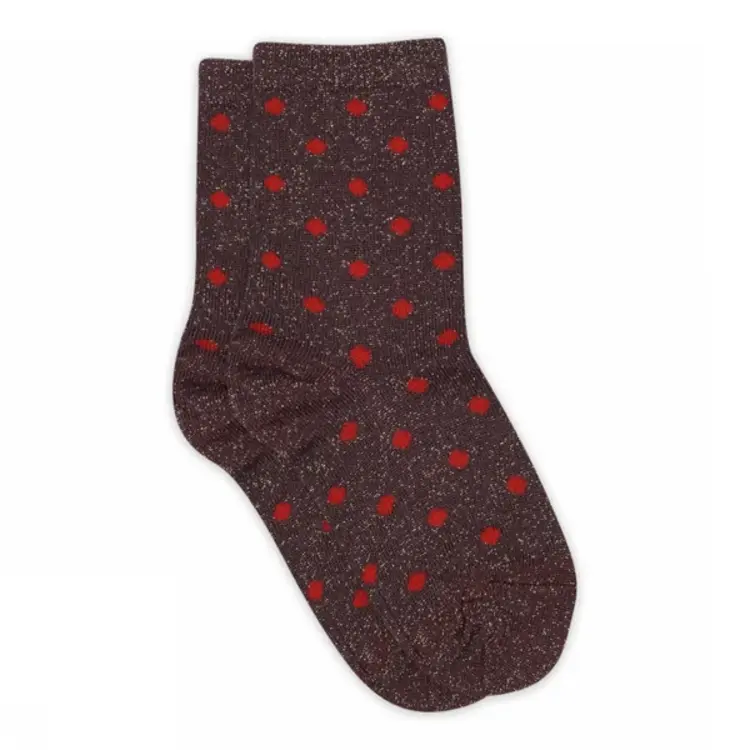 MP Denmark Irma glitter socks - 36 - Grape Skin