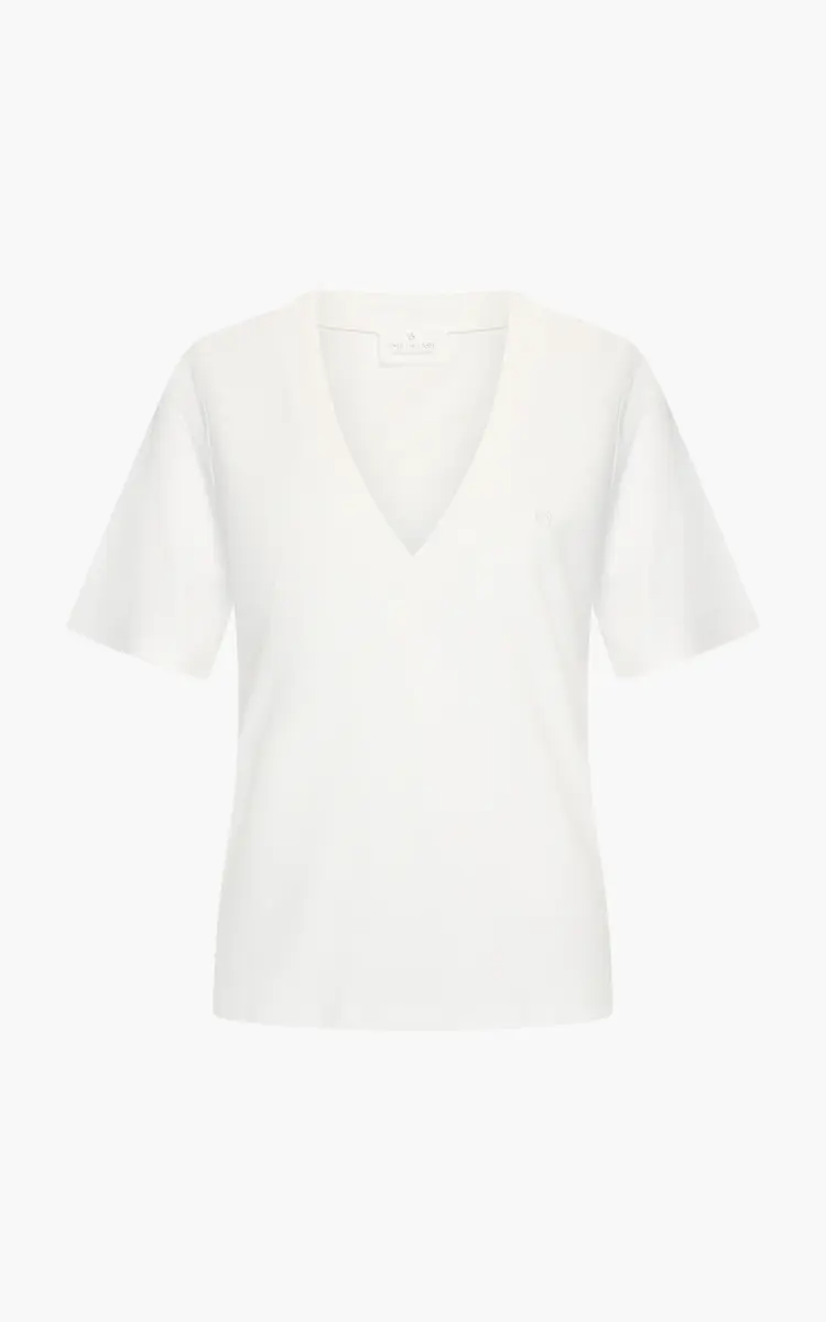 Aimée The Label Zacka V-Neck shirt - Offwhite