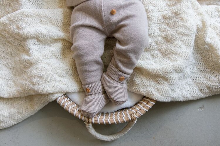 Klein baby Booties (one size) - Pepper