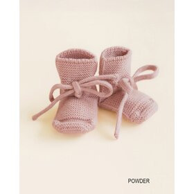 Hvid Booties 0-9M - Powder